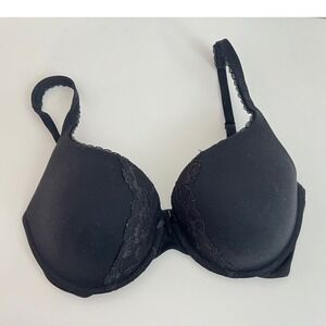 Victorias Secret Body by Victoria Perfect Shape Lace Trim Bra‎ Black 32DDD